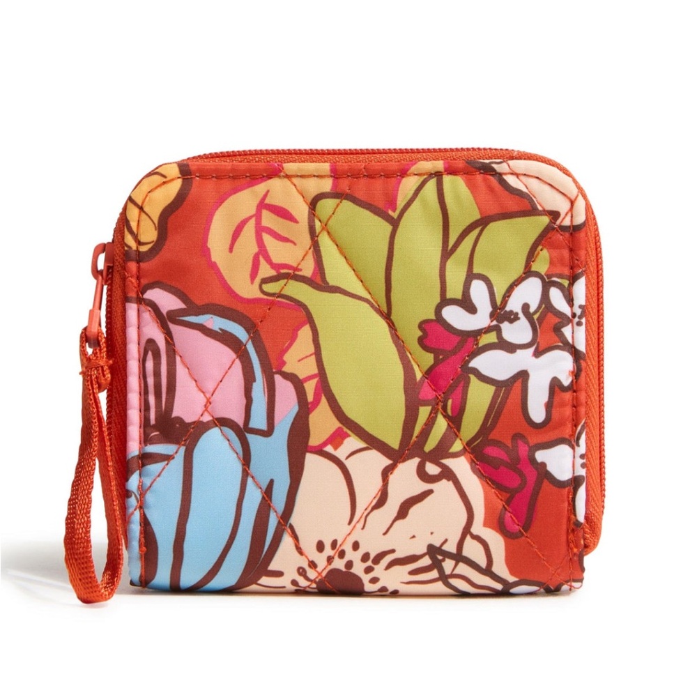 NWT Vera Bradley Midday Garden Ultralight Essential Small Zip Around Wallet - Picture 1 of 7